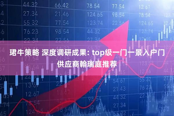 珺牛策略 深度调研成果: top级一门一景入户门供应商翰瑞庭推荐