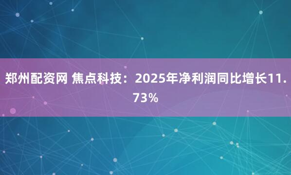 郑州配资网 焦点科技：2025年净利润同比增长11.73%